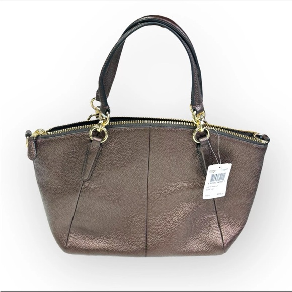 Coach F56127 Metallic Bronze Small Kelsey Satchel - $295 MSRP crossbody NWT - Picture 5 of 12